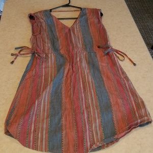 Side tie striped sundress